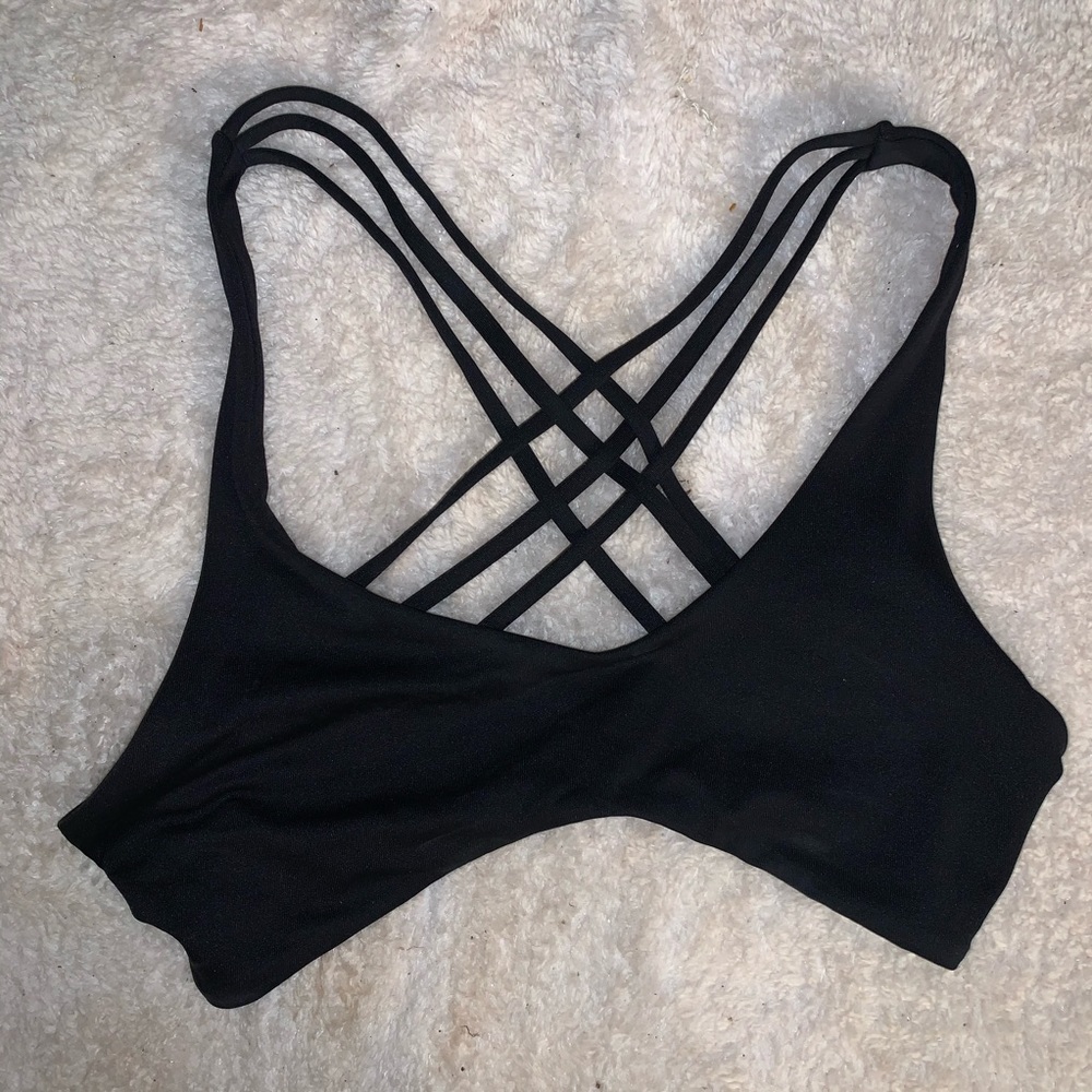 Black cross back top
